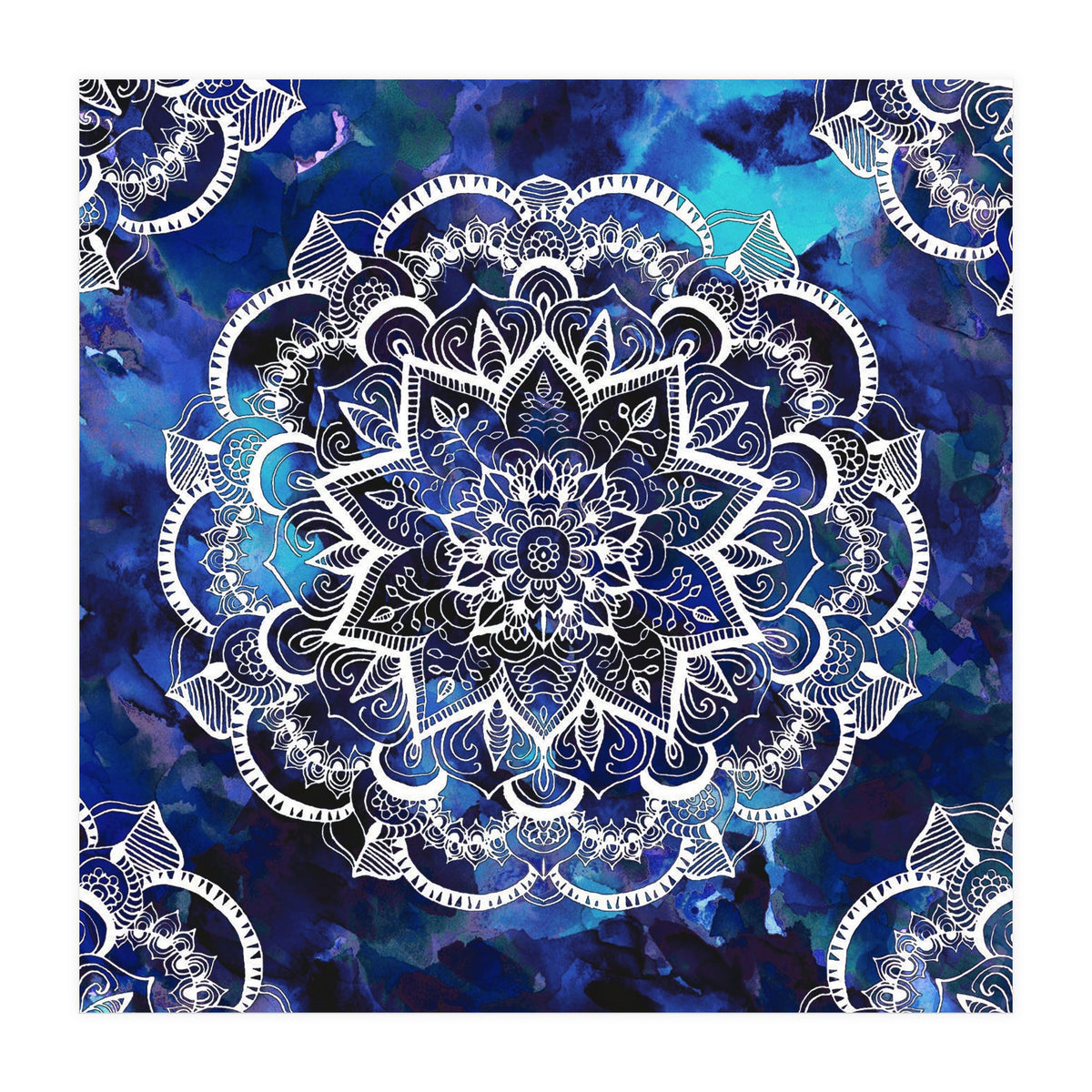 Queen Starring of Mandalas Navy (Print Only)