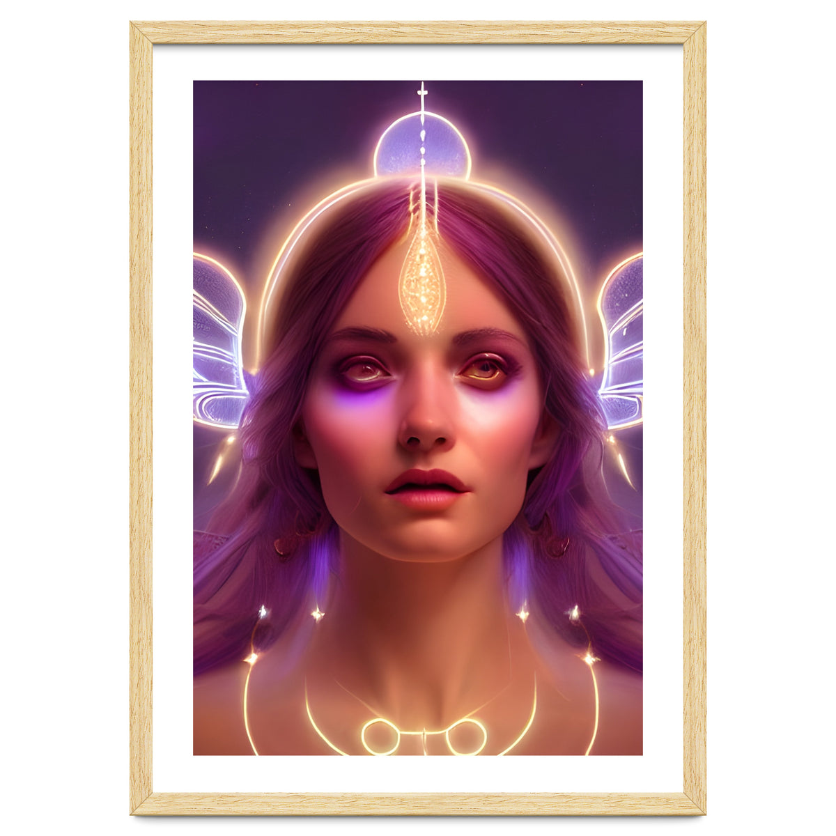 Purple Haze - Goddess of Light Digital Fantasy Artwork