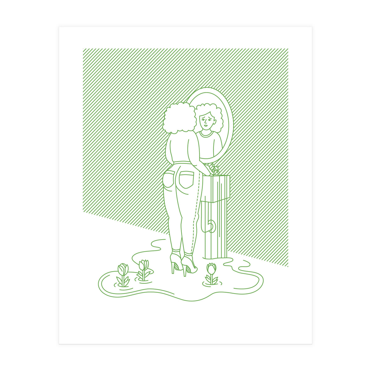 "That Sinking Feeling" in Green (Print Only)