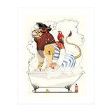 Lion in the Bath, Funny Bathroom Humour (Print Only) thumbnail