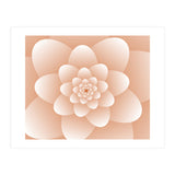 3d Abstract Orange Floral Spiral (Print Only) thumbnail