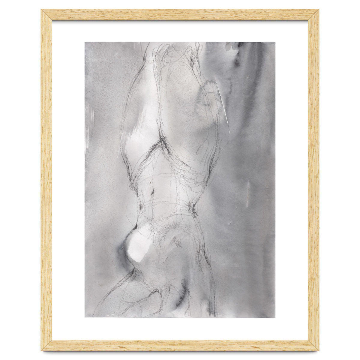 Beautiful erotic drawing of woman.