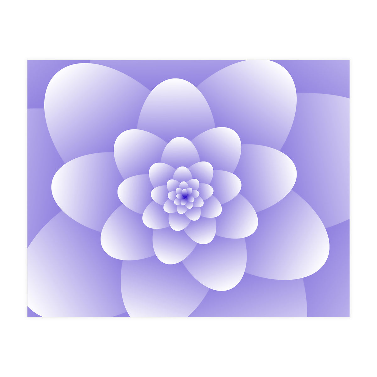 3d Abstract Purple Floral Spiral  (Print Only)