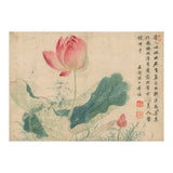 Qing Wangwu Flower album, lotus, lotus leaf, pond, copy of water grass (Print Only) thumbnail