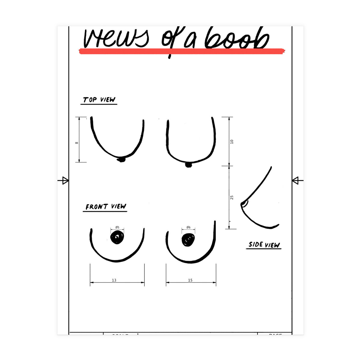 Views of a boob (Print Only)