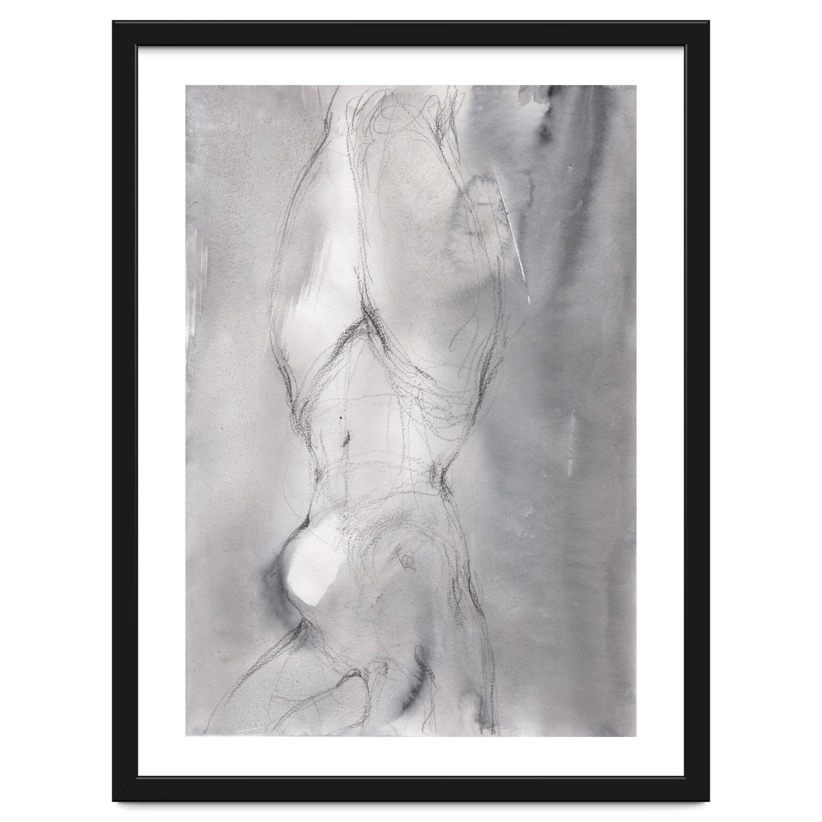 Beautiful erotic drawing of woman.