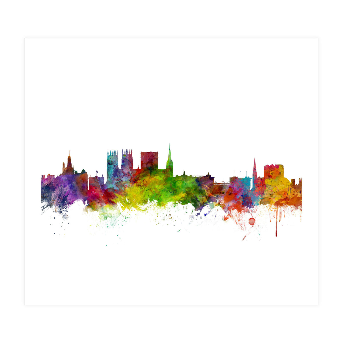York England Skyline (Print Only)