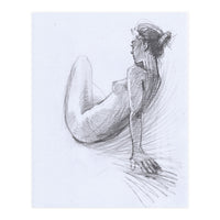 Nude Woman Drawing (Print Only)