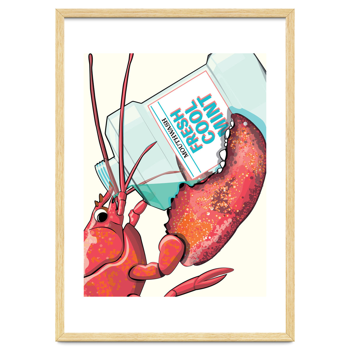 Lobster Drinking Mouthwash
