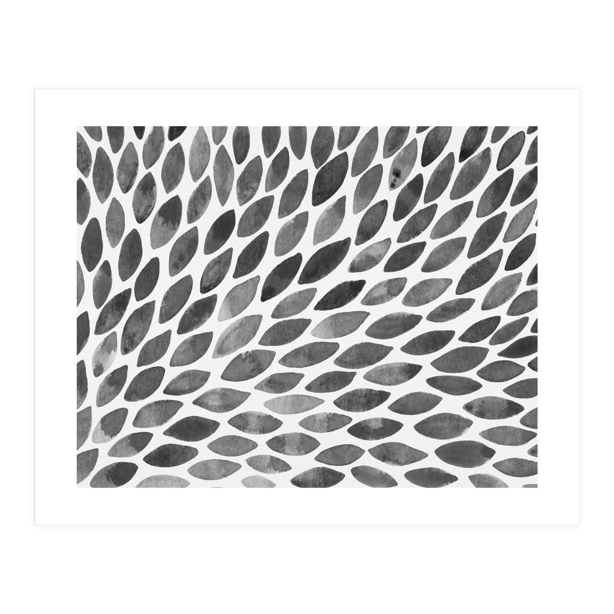 Black and white petal burst (Print Only)