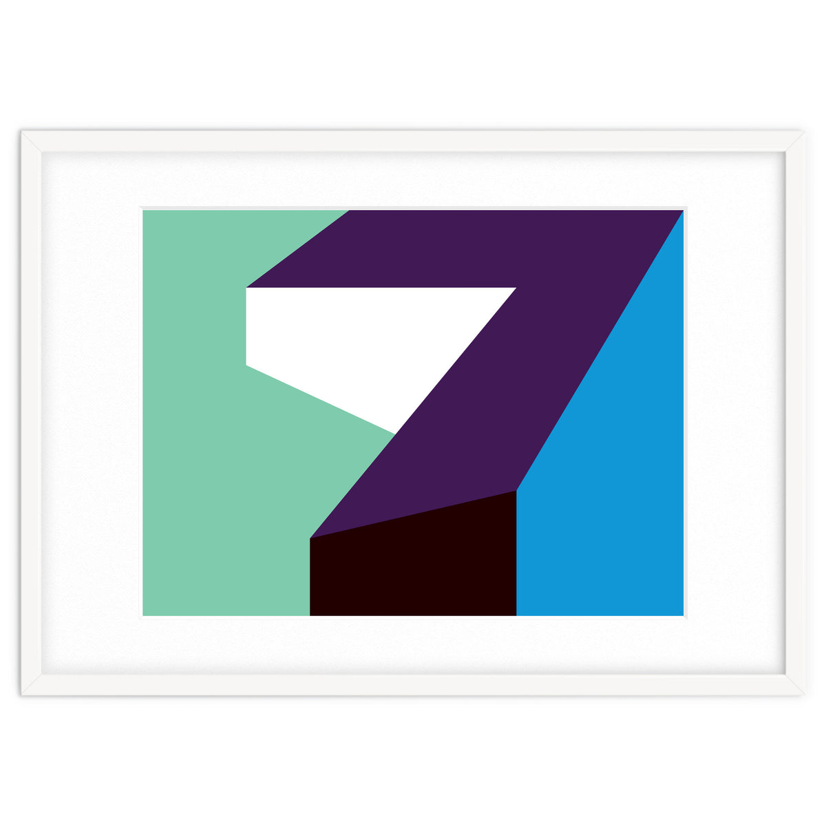 Geometric Shapes No. 60 - purple, mint & purple