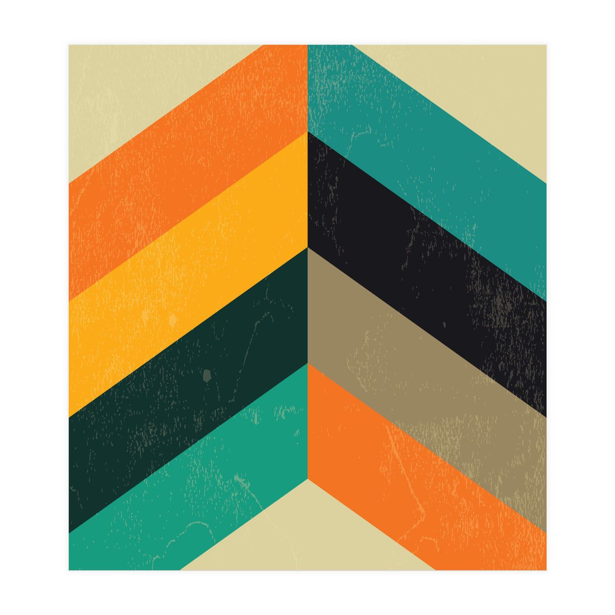 Mid Century Chevron Retro Pop Art (Print Only)