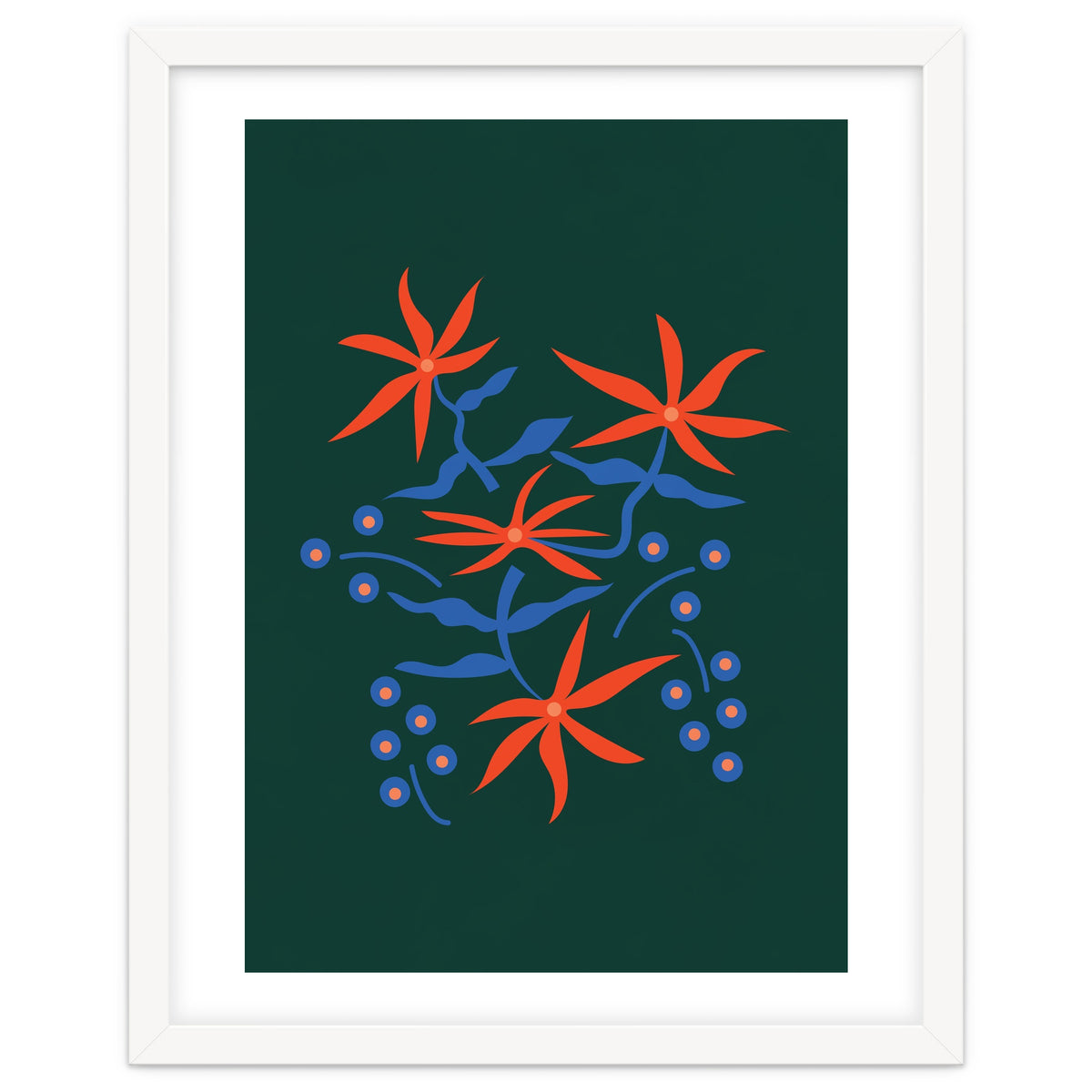 Abstract Retro Botanical Art