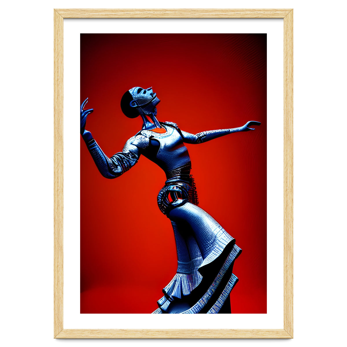 Robot Cyborg passionately dancing Flamenco