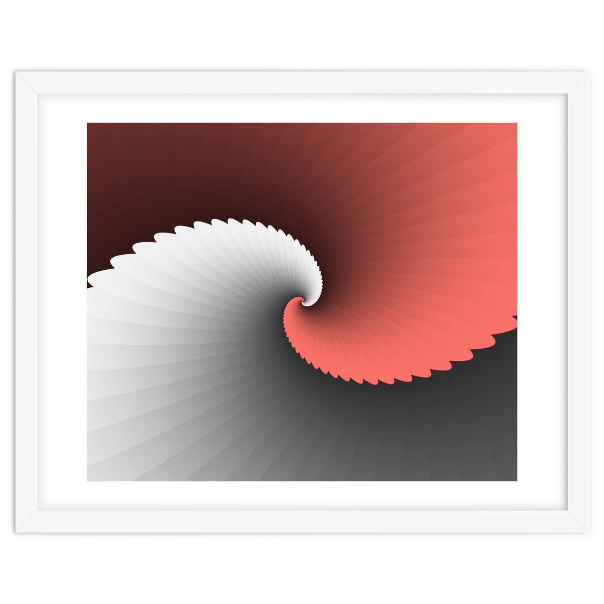 Living Coral Spiral Wings