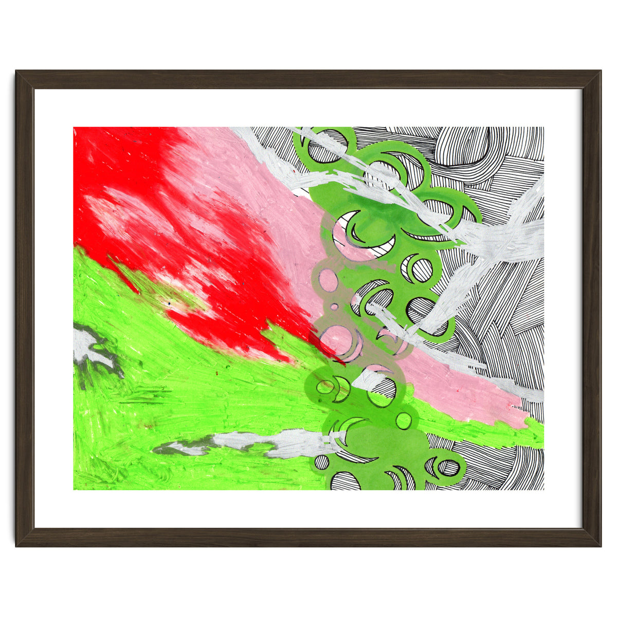 Green and Pink Spill