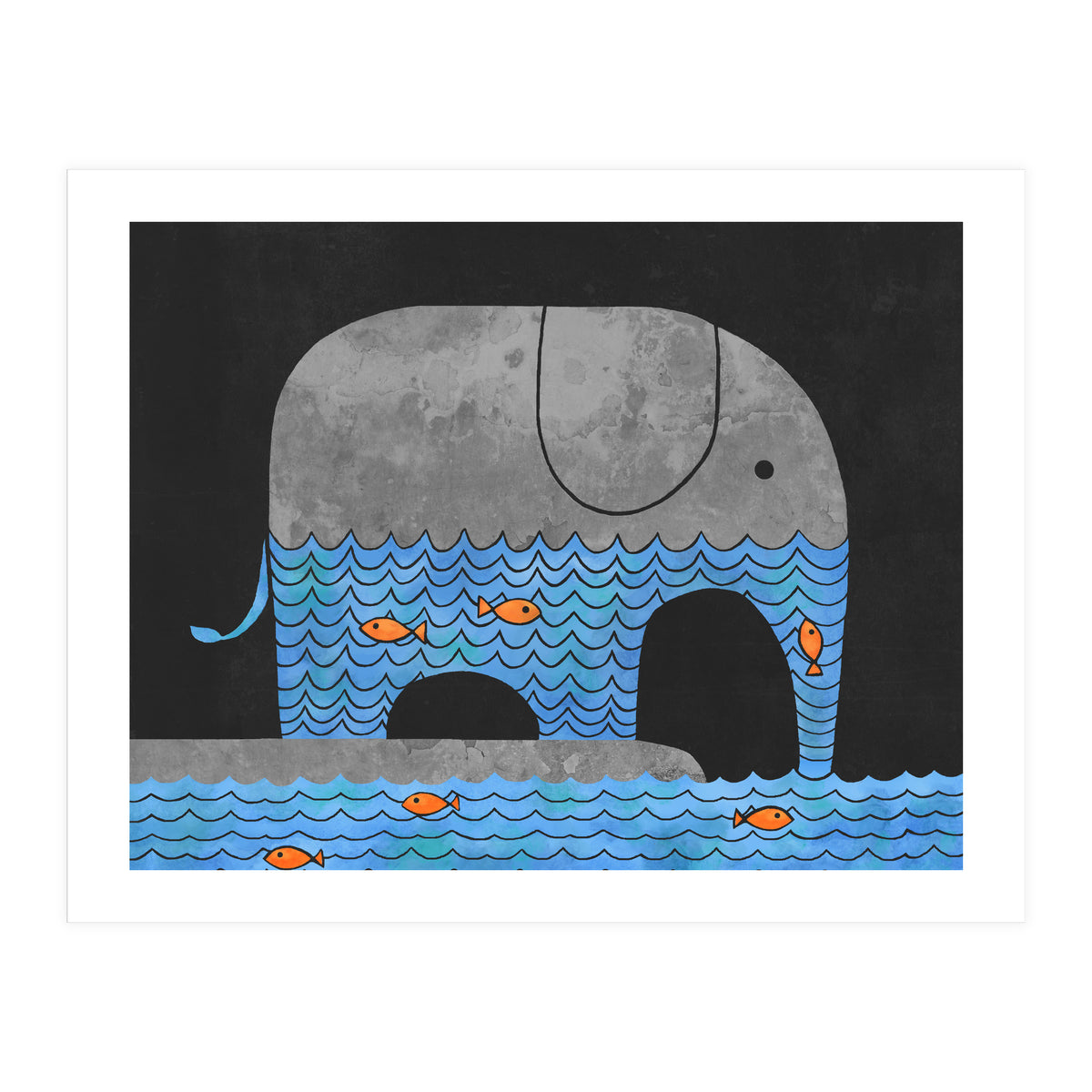 Thirsty Elephant (Print Only)