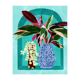 Moroccan Shelfie | Tropical Teal Plants Botanical | Exotic Modern Bohemian Eclectic Décor  (Print Only) thumbnail