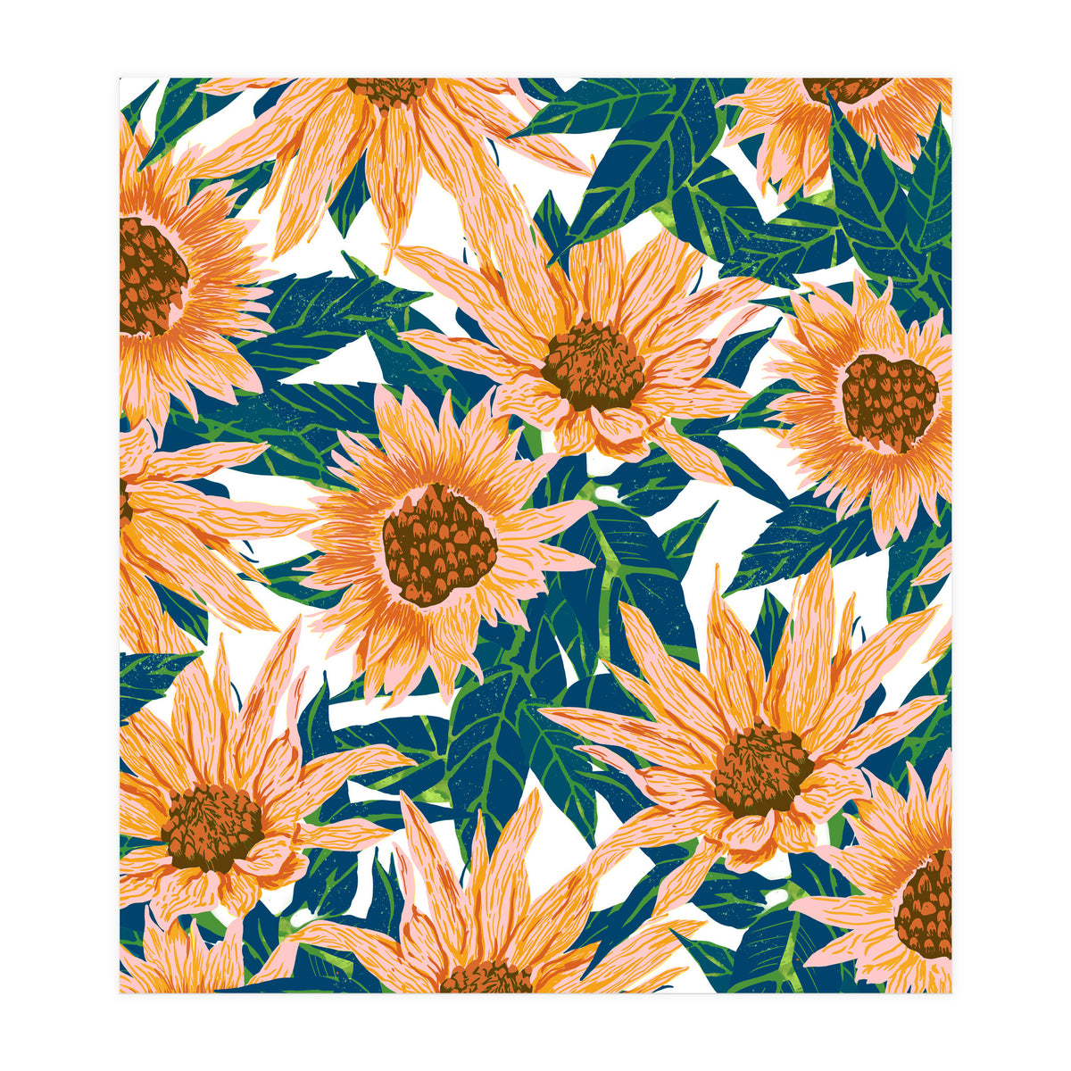 Blush Sunflowers (Print Only)