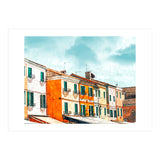Burano Island | Colorful Patel Architecture Building | Watercolor Travel Painting (Print Only) thumbnail