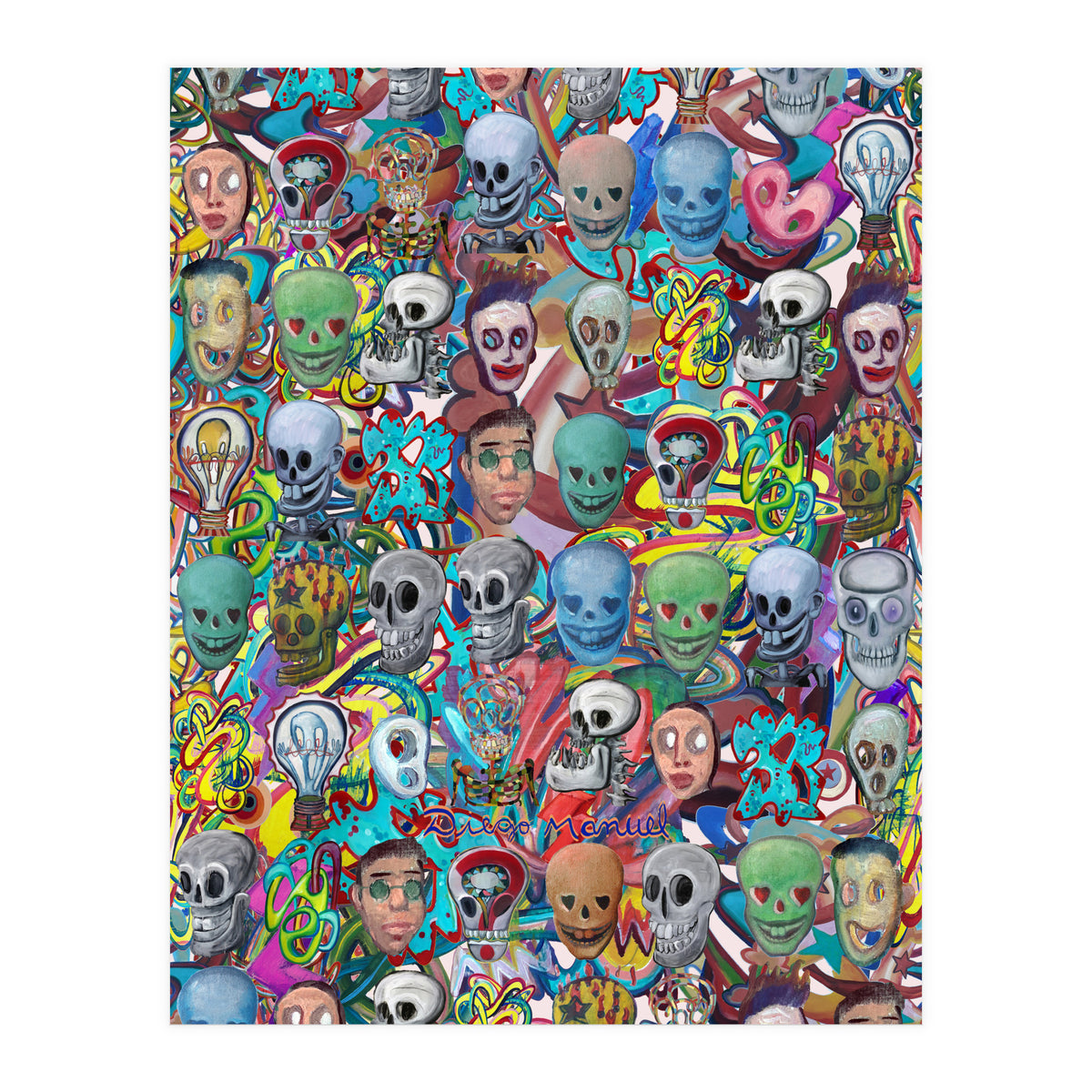 Calaveras Y Graffitis 3 (Print Only)