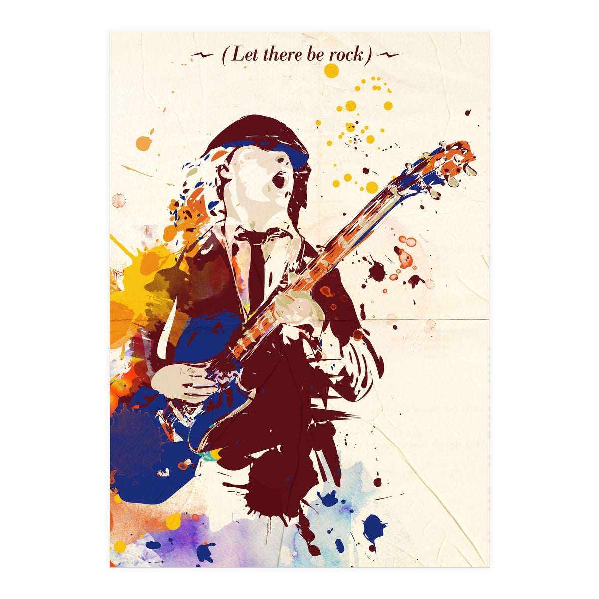 Angus Young pop art poster (Print Only)