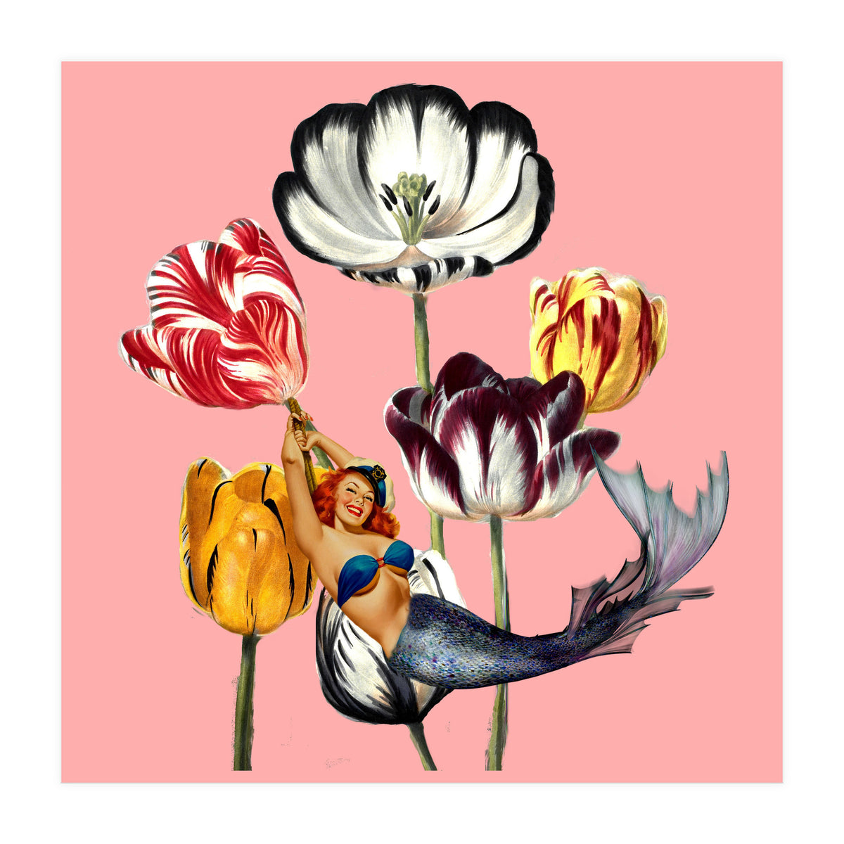 Mermaid On Earth Pink (Print Only)