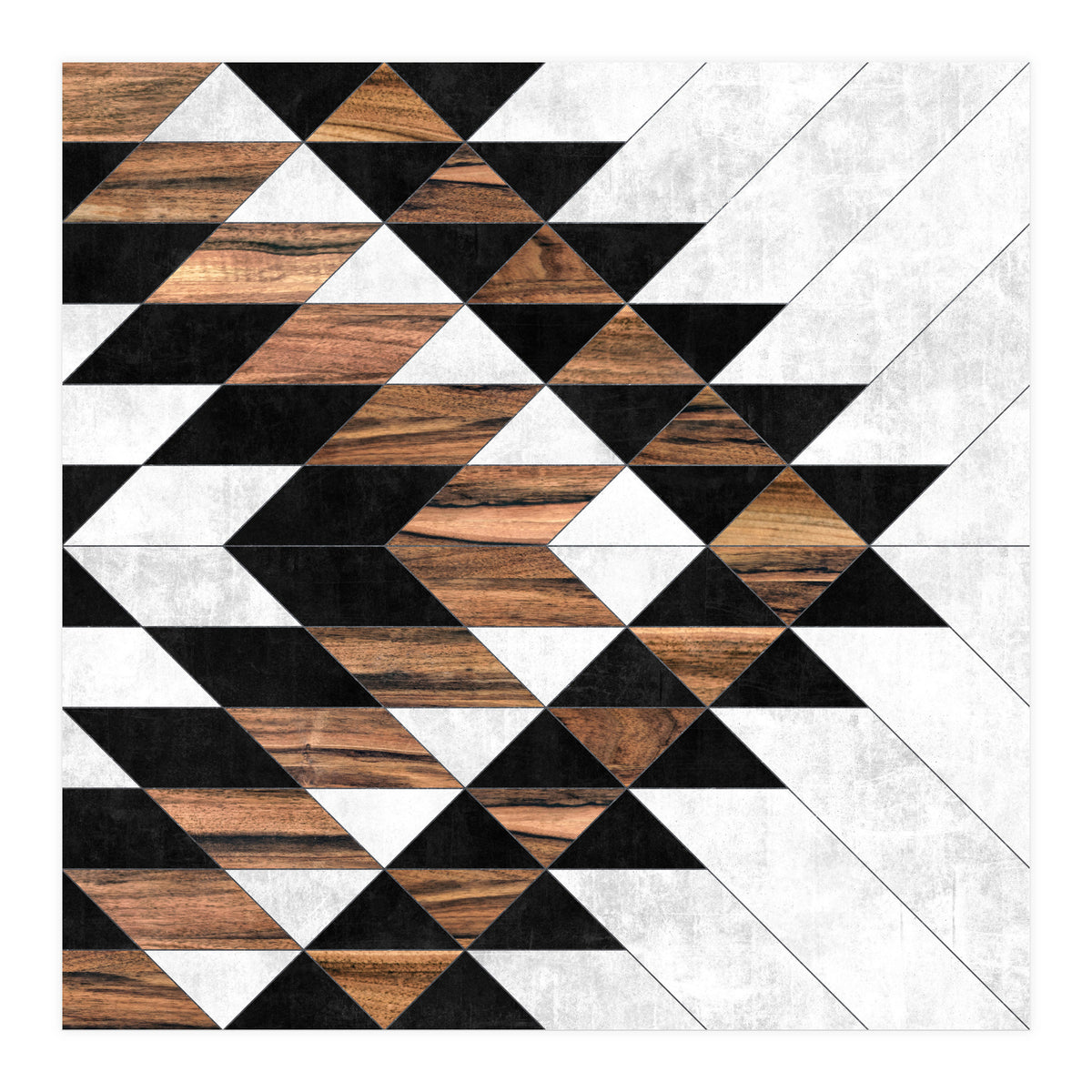 Urban Tribal Pattern No.9 - Concrete and Wood (Print Only)