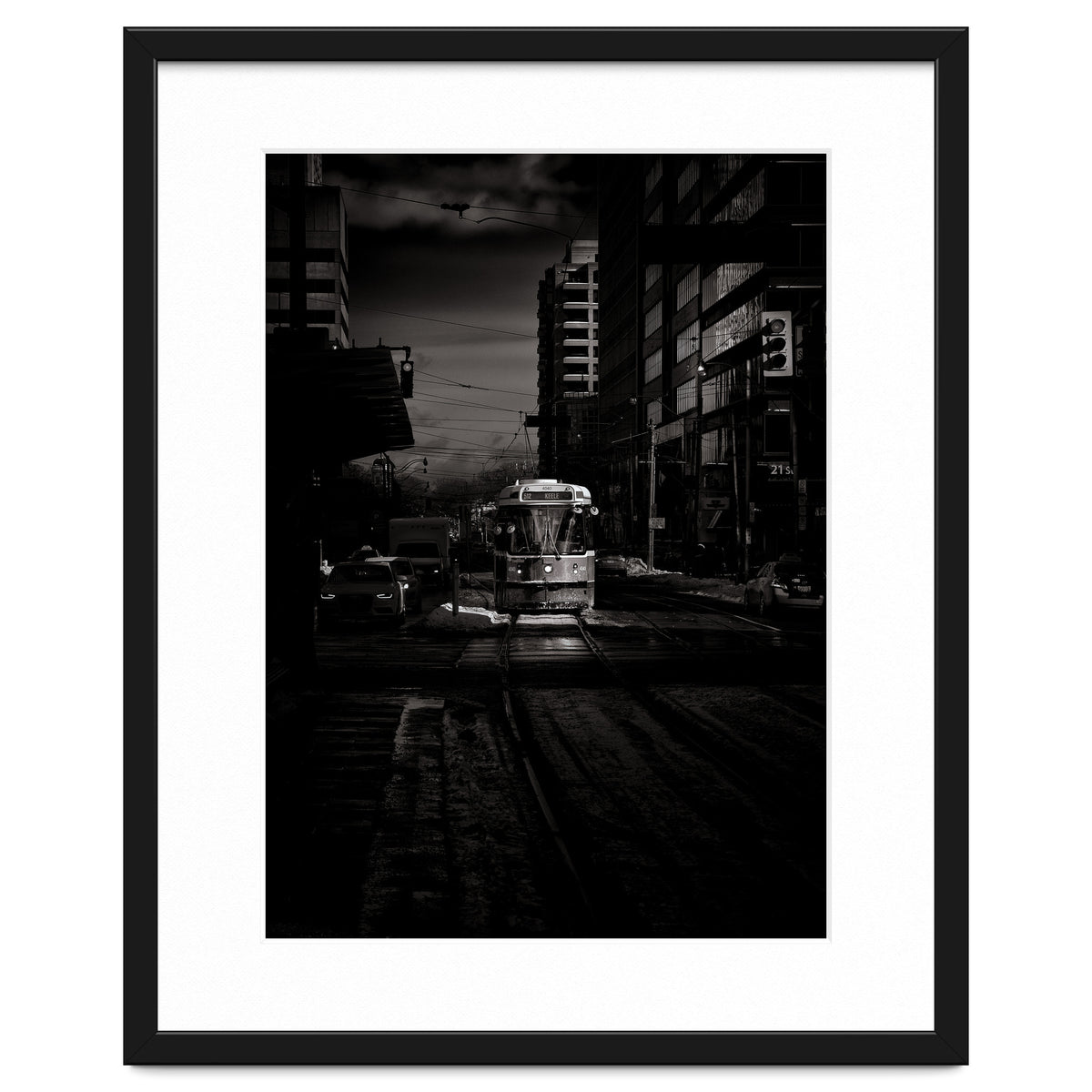 The 512 St. Clair Streetcar Toronto Canada Toned Version