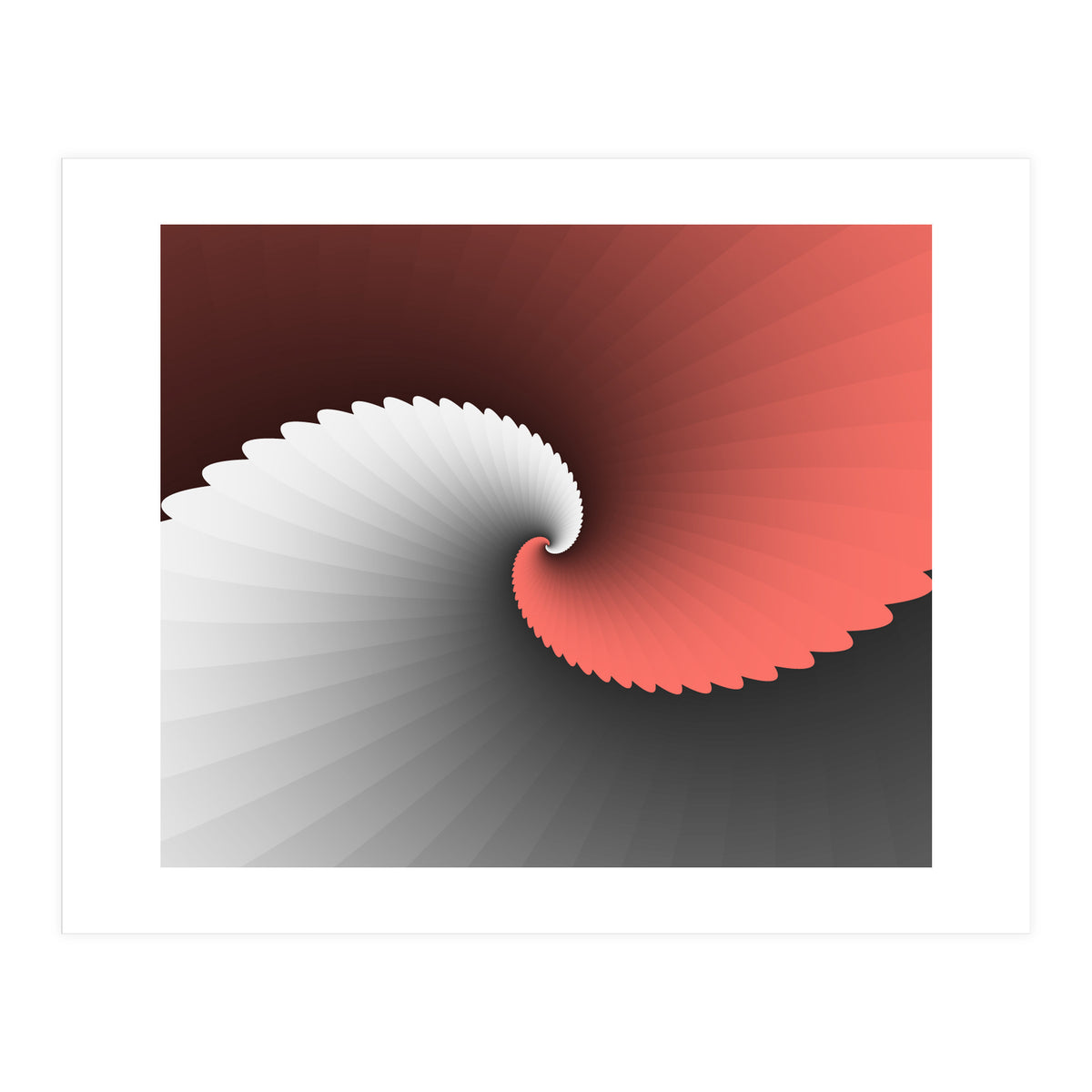 Living Coral Spiral Wings (Print Only)