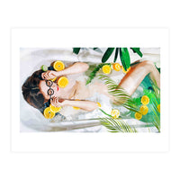 When All Else Fails, Take a Bath | Self Care Self Love | Woman Tropical Bathtub Relax (Print Only)
