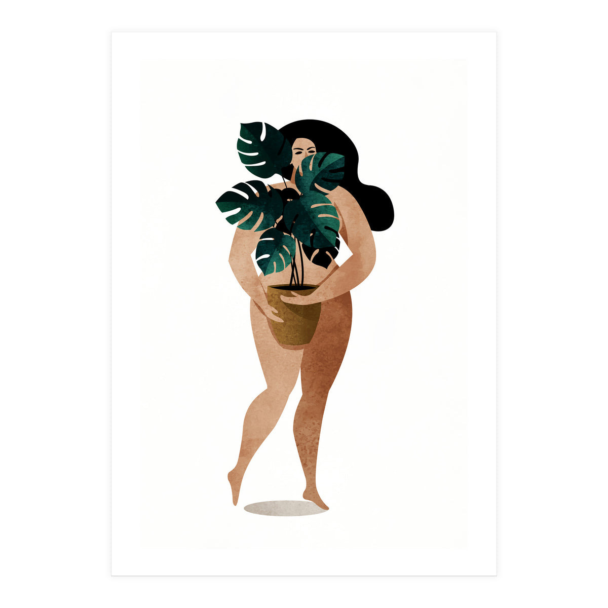 Nude With Plant (Print Only)