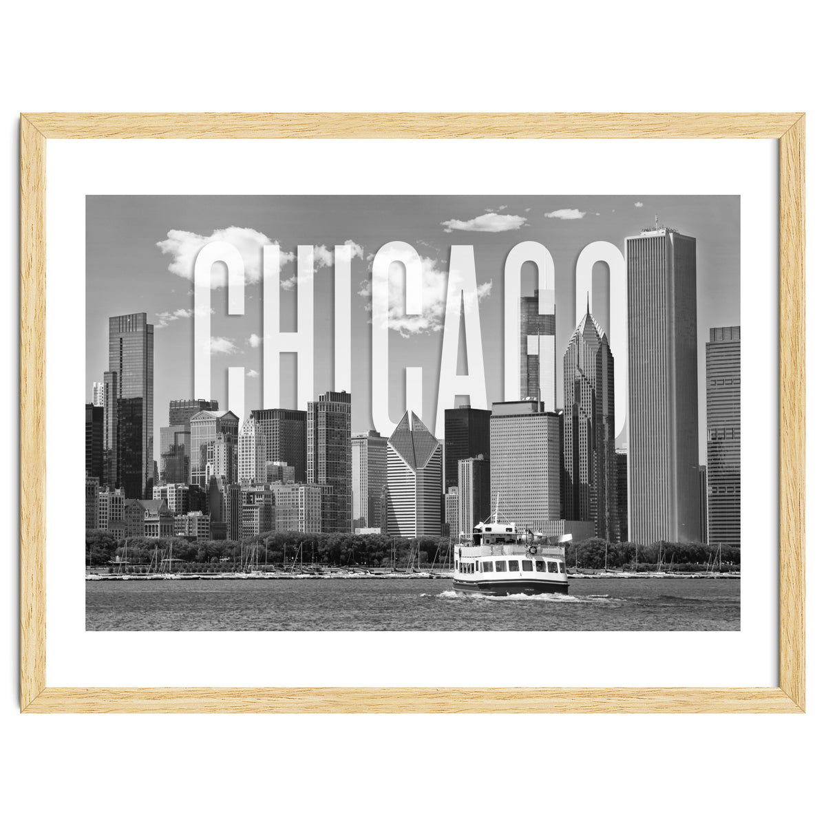 CHICAGO Skyline | Monochrome