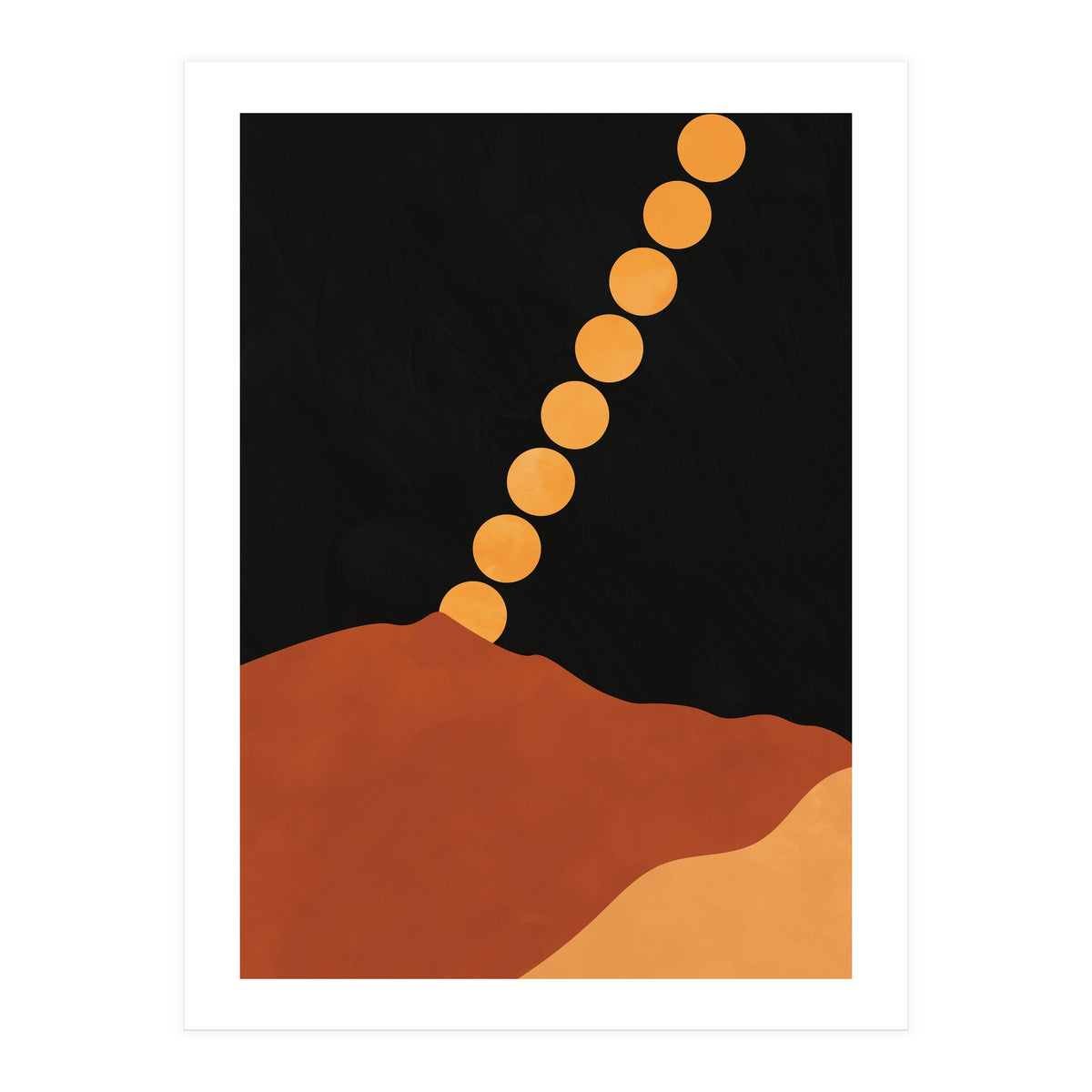 Mountain Hills Moon Earth Tones (Print Only)