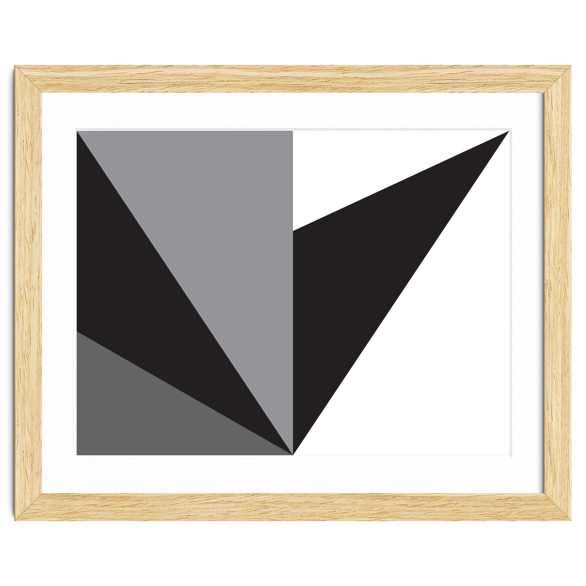 Geometric Shapes No. 76 - black, white & grey