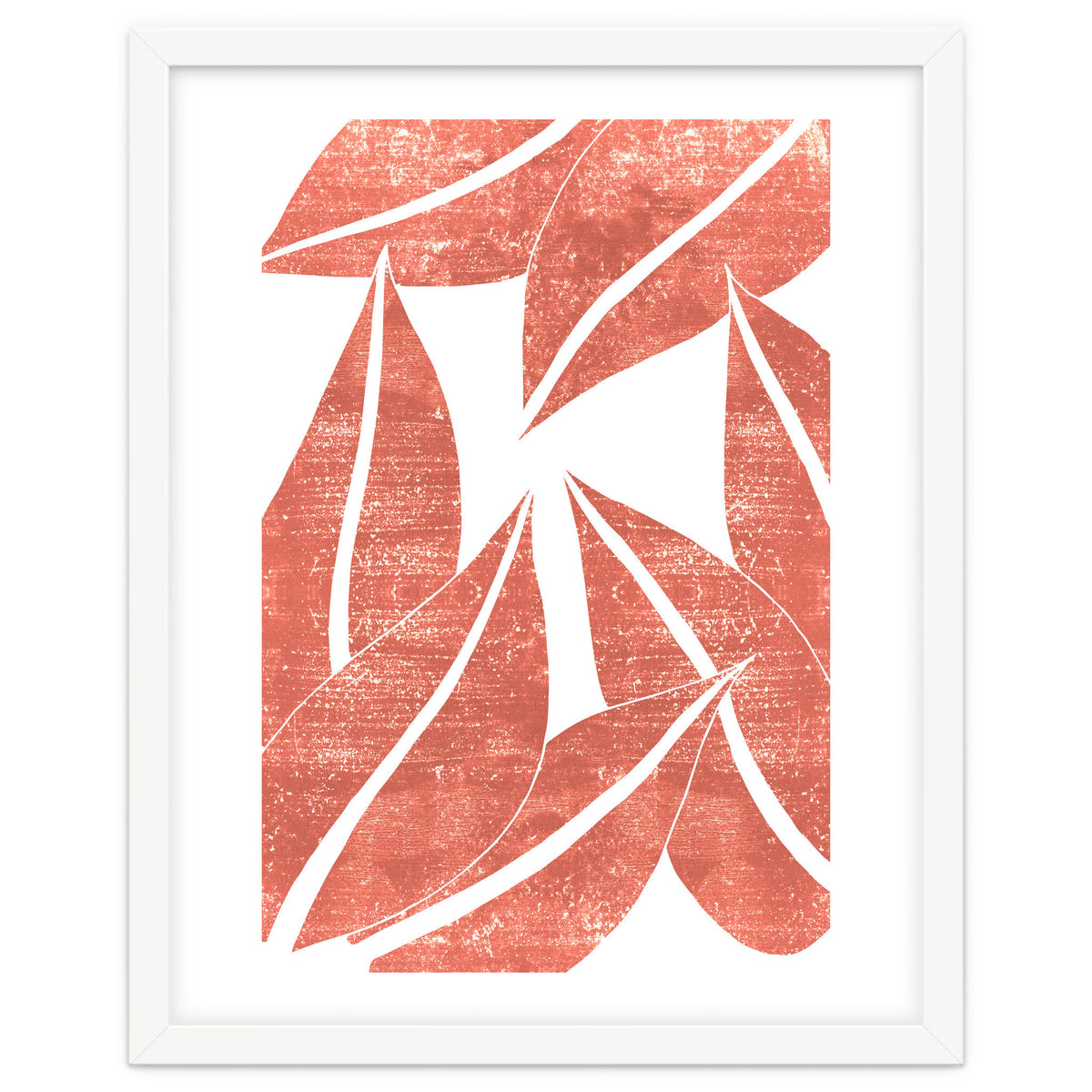 Abstract Terracotta Leaves 1 - Burnt Orange