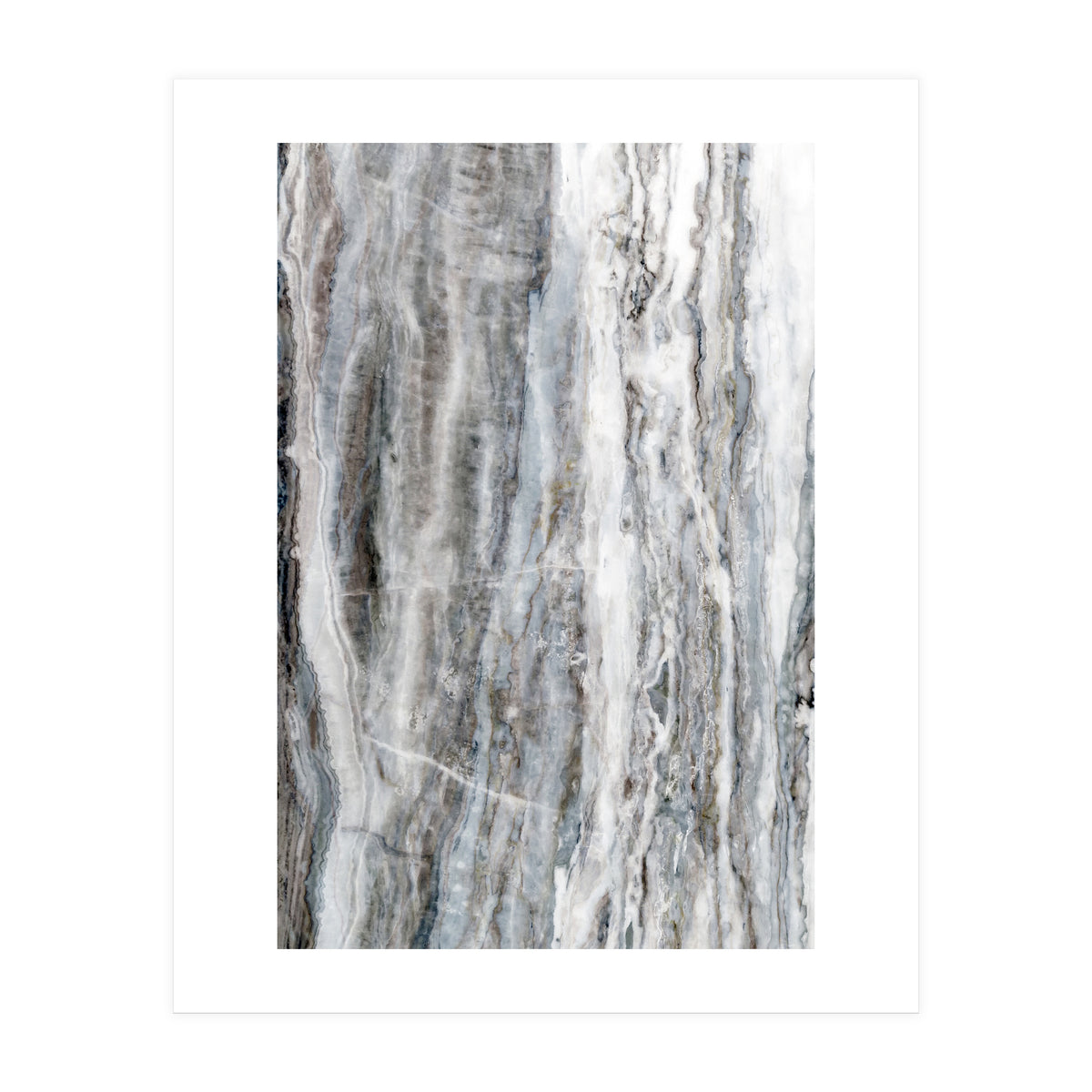 Marble Landscape II Blue and White (Print Only)