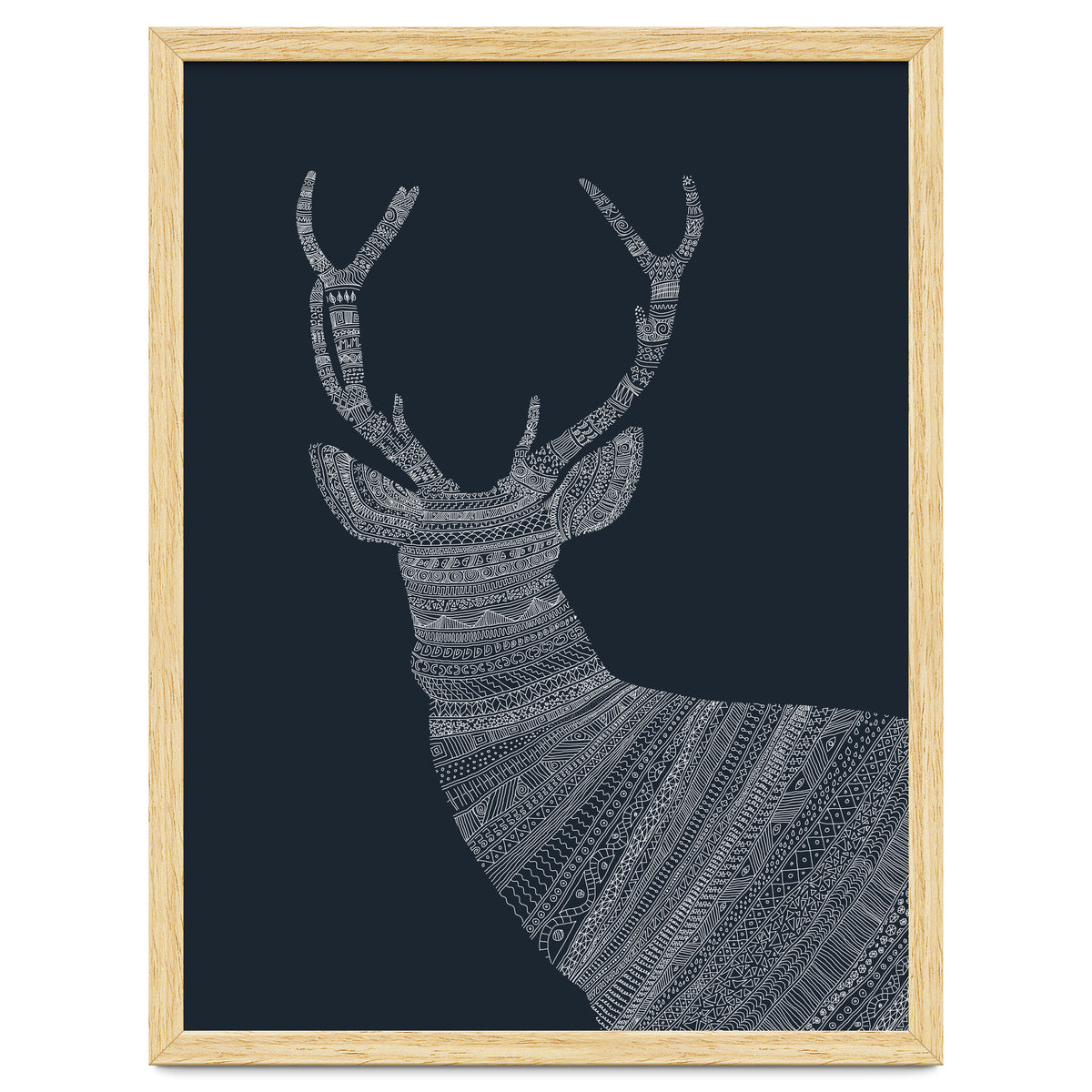Stag Blue Poster