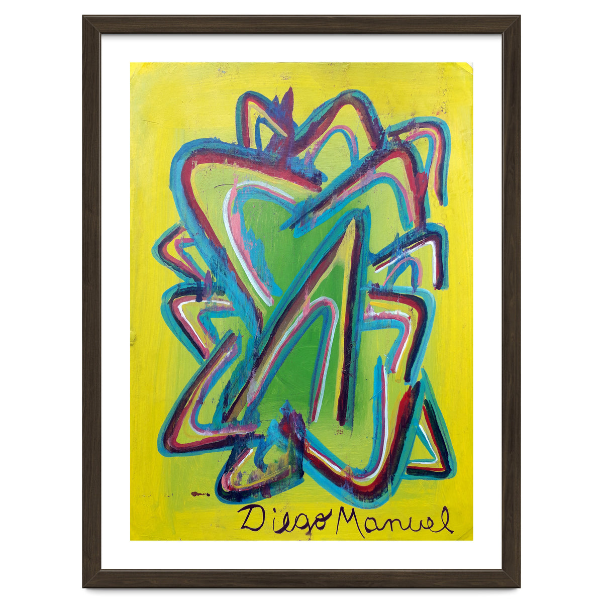 Forma Celeste Sobre Amarillo 2