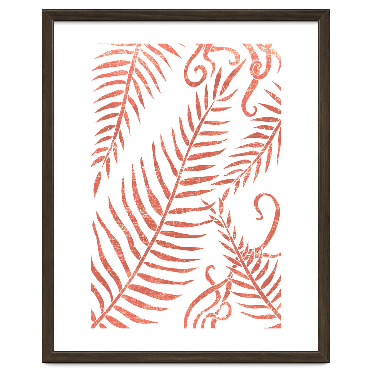 Abstract Terracotta Leaves 2 - Burnt Orange