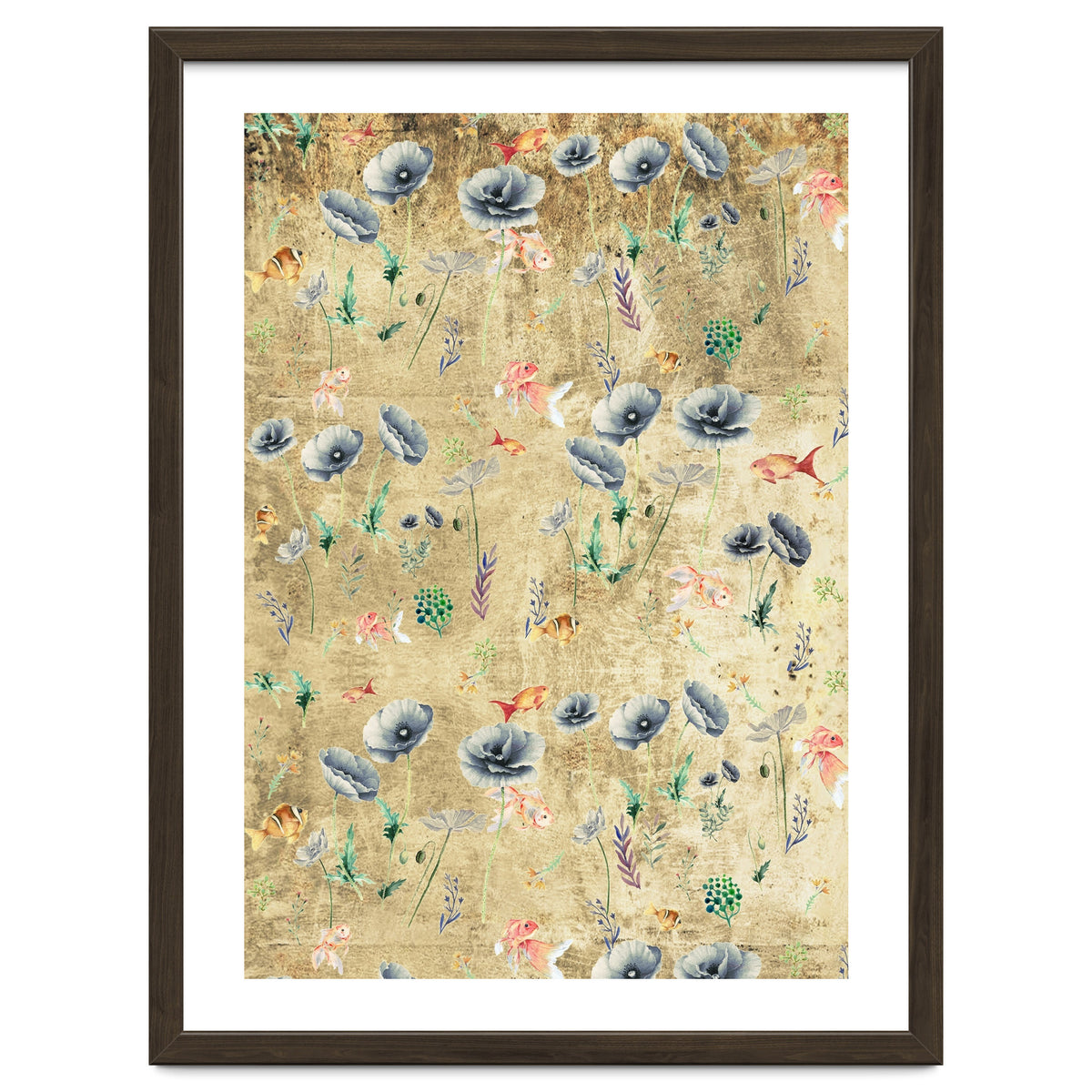 Fishes & Garden #Gold-plated