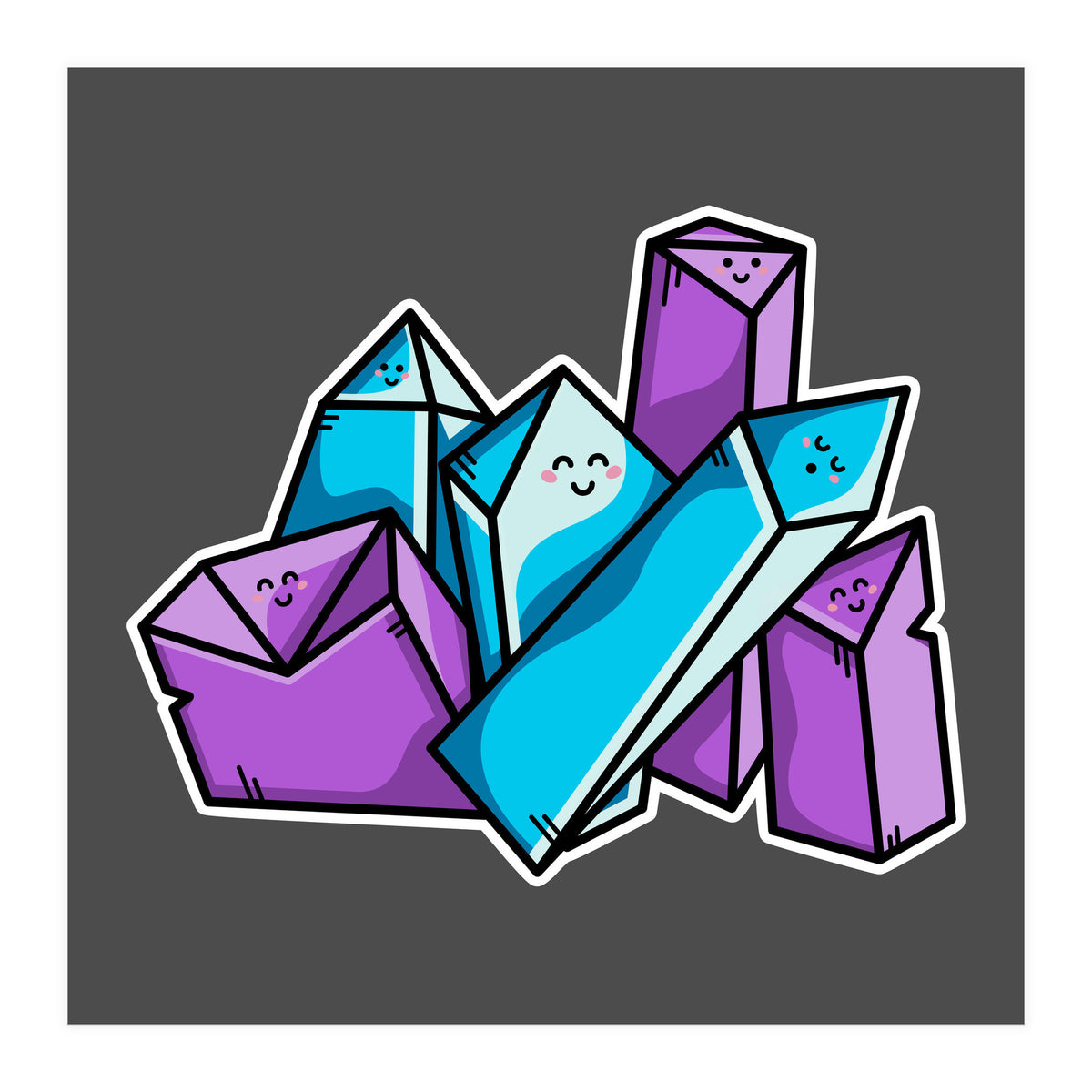 Kawaii Cute Crystals (Print Only)