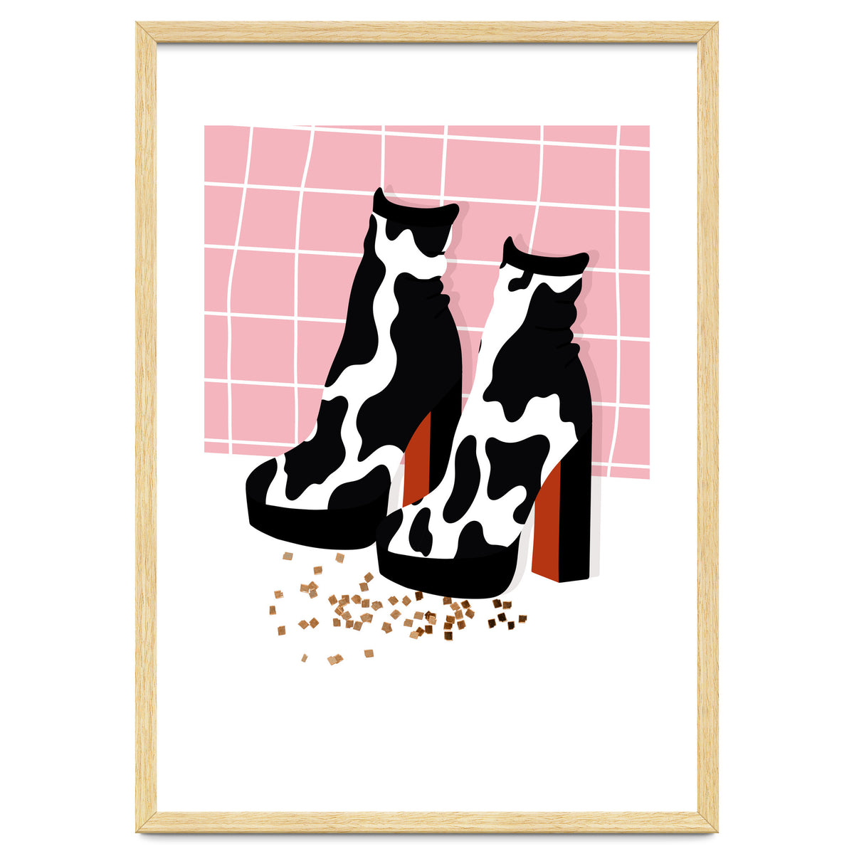 Cow Print Disco Shoes