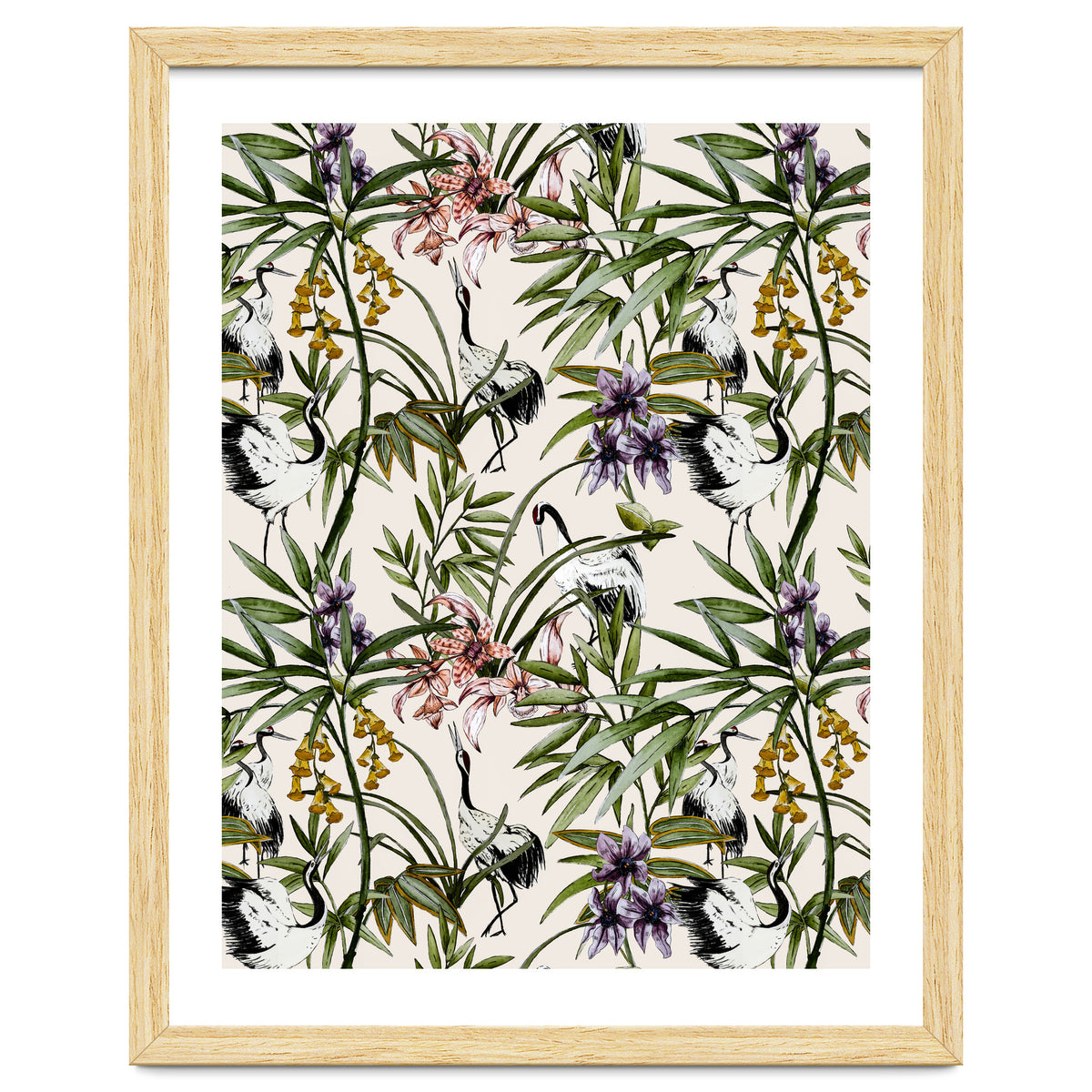 Asian crane pattern - 02