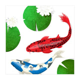 Watercolor Koi Fish And Lotus (Print Only) thumbnail