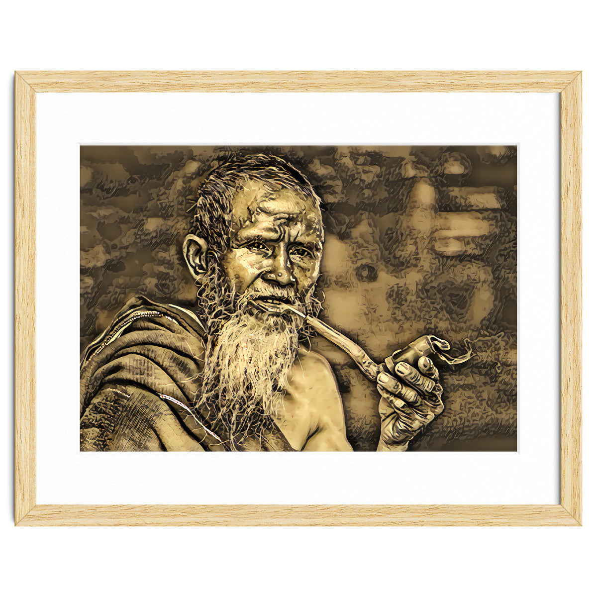 Old Man with Pipe