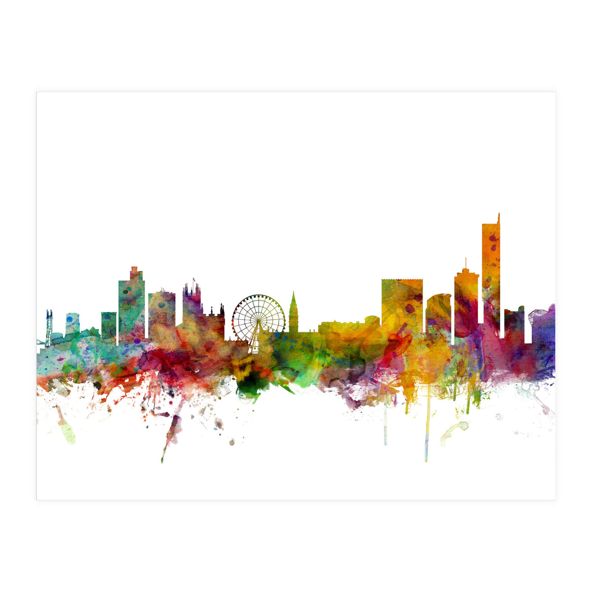Manchester England Skyline (Print Only)