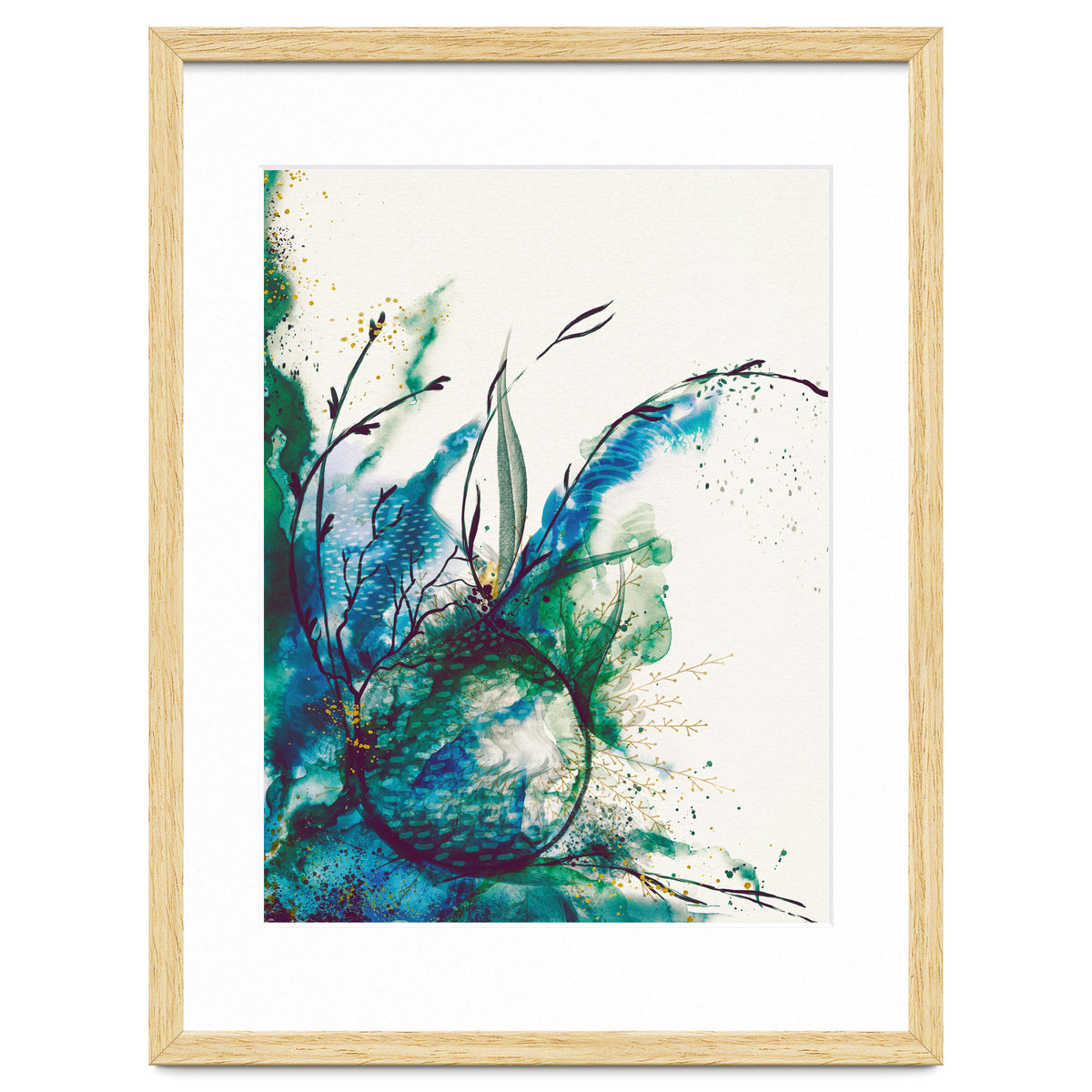 Abstract Sea Watercolour