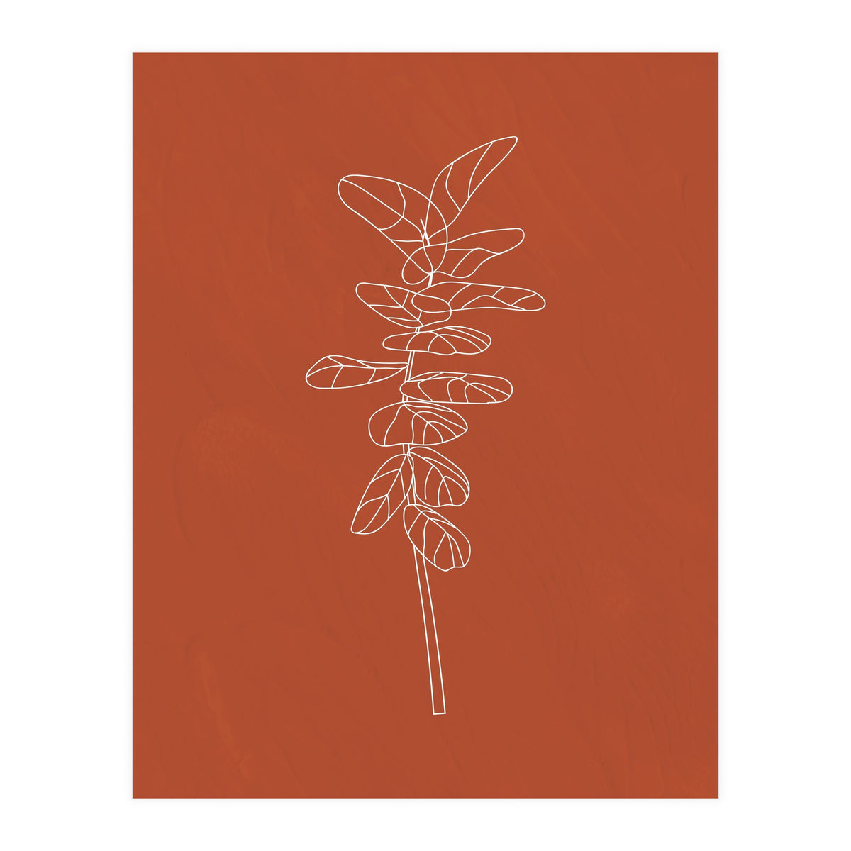 Line Art Botanical Terracotta (Print Only)