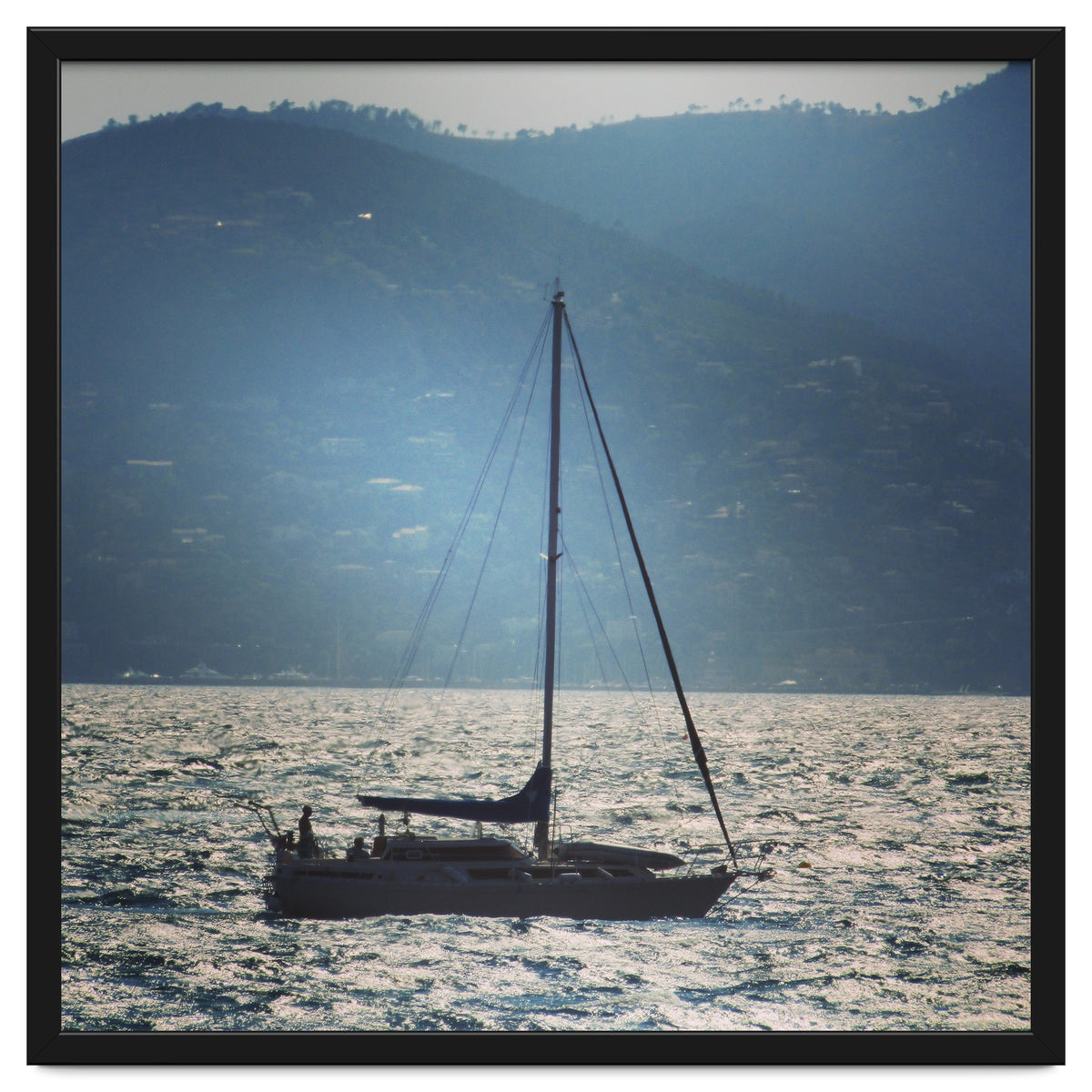 Sailing boat at sunset